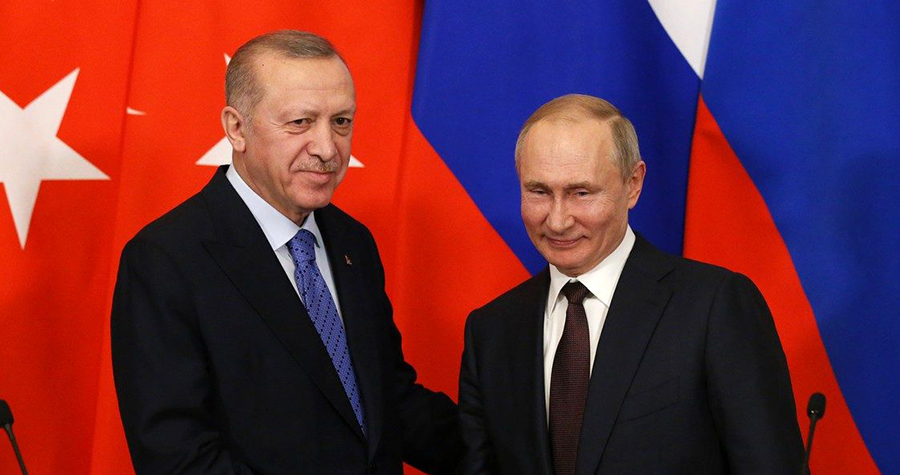 Russian President Vladimir Putin Receives Turkish President Recep Tayyip Erdogan In Moscow Erdogan & Putin