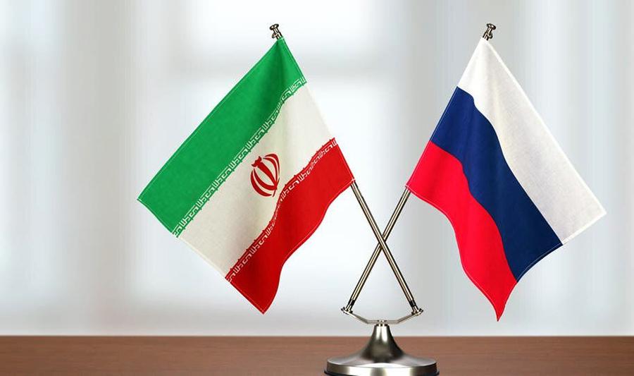 iran-russia Iran & Russia flags