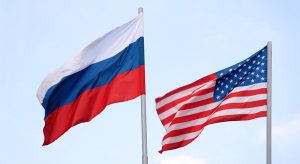Russia & US flags