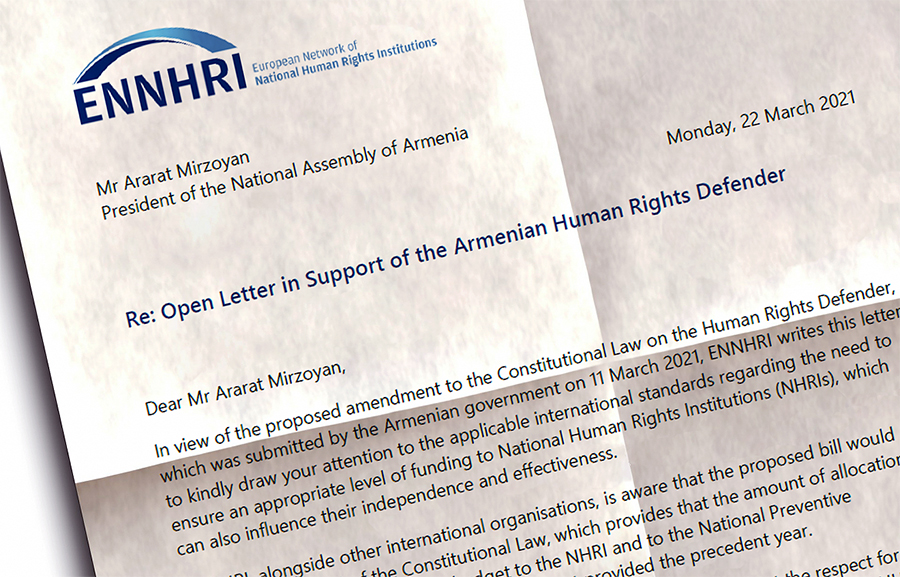 ENNHRI Letter of Support Armenian HRD