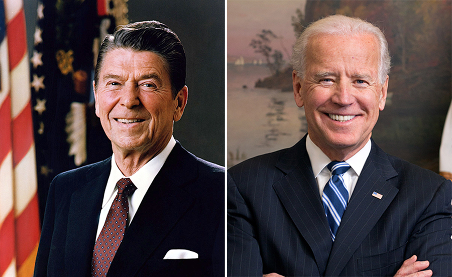 reagan-biden Ronald Reagan vs Joe Biden