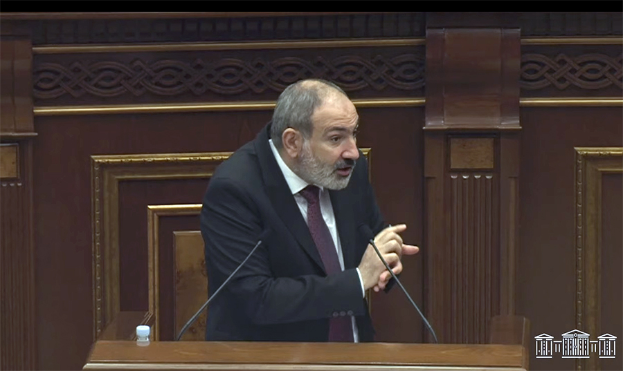 Nikol Pashinyan in parliament