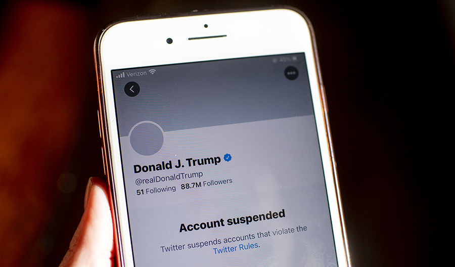Trump account suspended