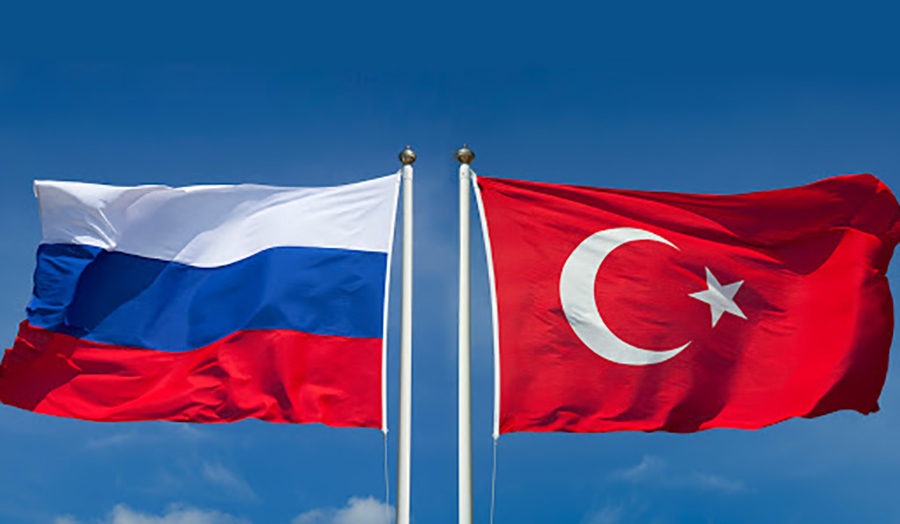 Russia & Turkey flags