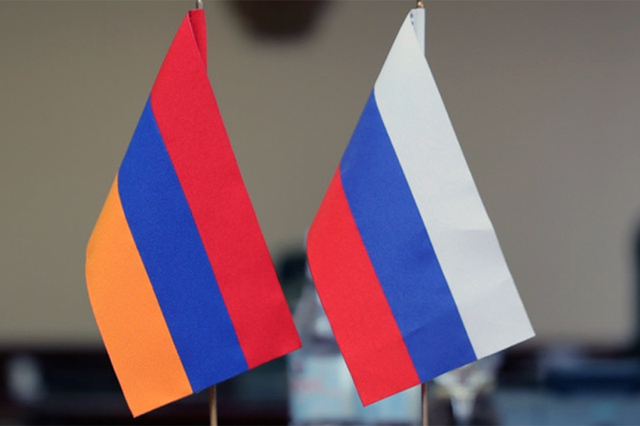 Armenia & Russia flags