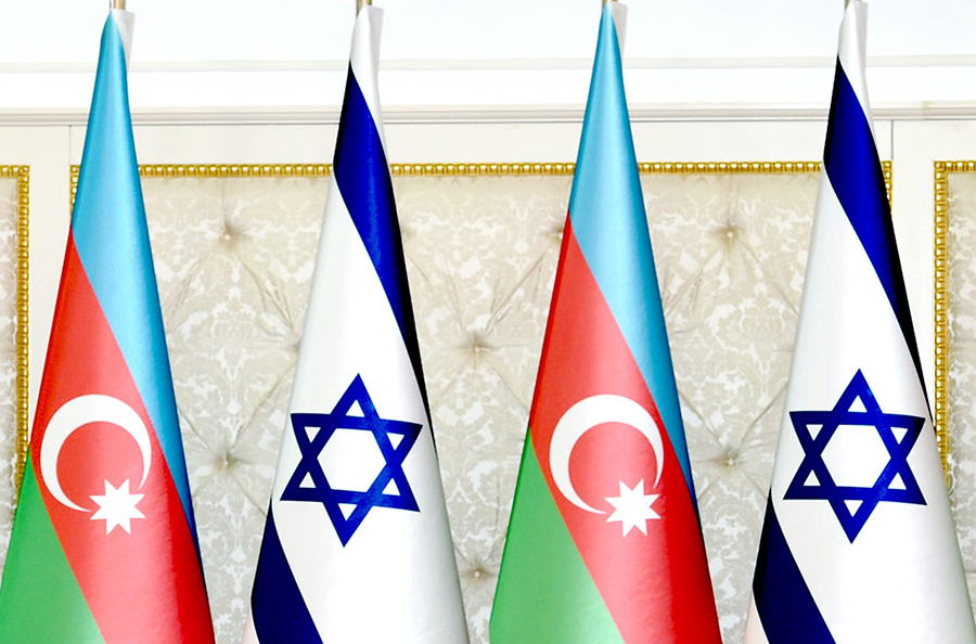 Israel Azerbaijan flags