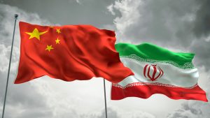 China & Iran flags