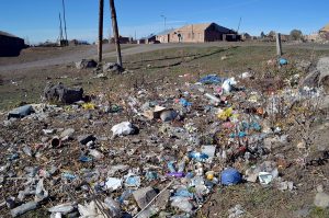 garbage on the road