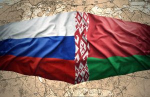 Russia & Belarus flags