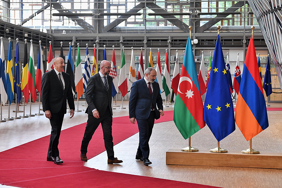 arm-azer-eu Charles Michel, Aliyev, Pashinyan