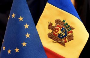 Moldova & EU flags