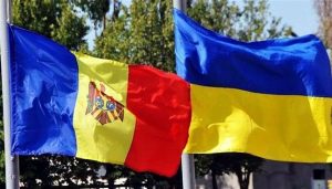 Ukraine & Moldova flags
