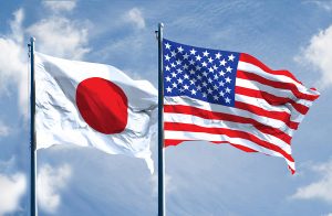 US & Japan flags
