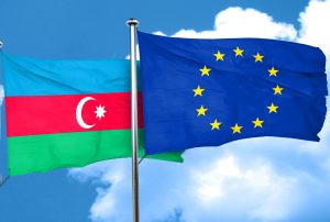 Azerbaijan & EU flags