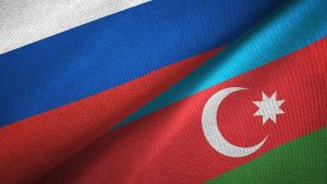 flags of Russia and Azerbaijan