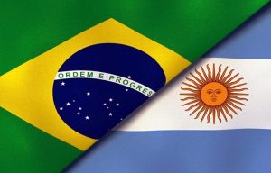 Brazil & Argentina flags