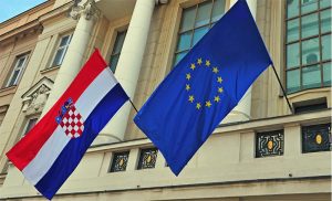 Croatia & EU flags