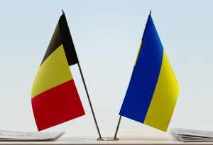 Ukraine-Belgium flag