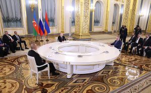 Pashinyan,Putin, Aliyev