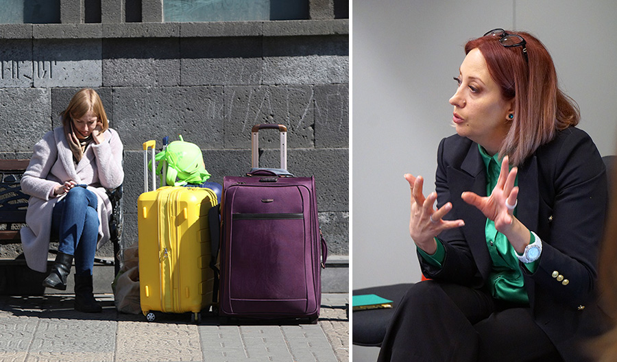 Գայանե Աբրահամյանը եւ ռուս փախստականները