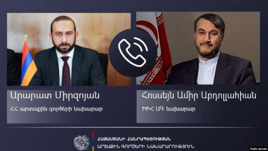  ՀՀ արտգործնախարար Արարատ Միրզոյան և Իրանի Իսլամական Հանրապետության արտաքին գործերի նախարար Հոսեյն Ամիր Աբդոլլահիան