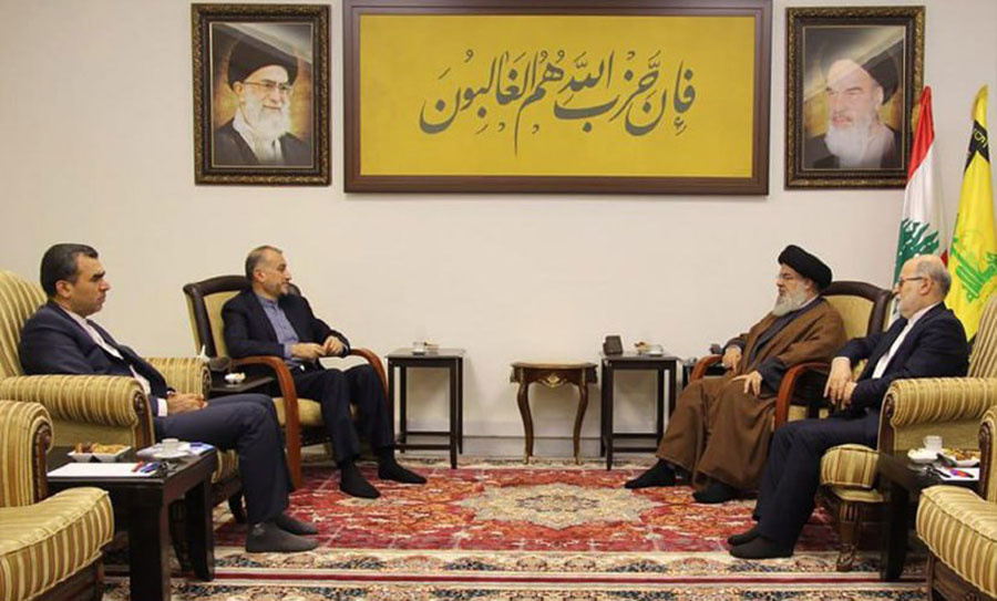 «Հեզբոլլահ» շարժման գլխավոր քարտուղար Հասան Նասրալլան եւ Իրանի արտգործնախարար Հոսեյն Ամիր Աբդոլլահիանը