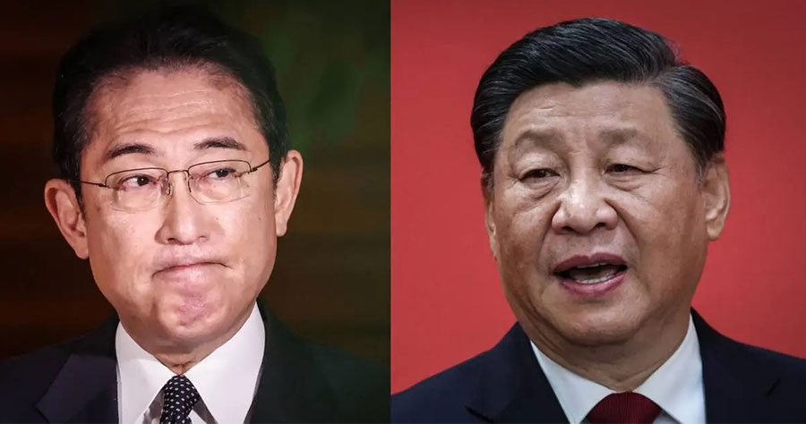Ճապոնիայի վարչապետ Ֆումիո Կիսիդան եւ Չինաստանի նախագահ Սի Ծինփինը