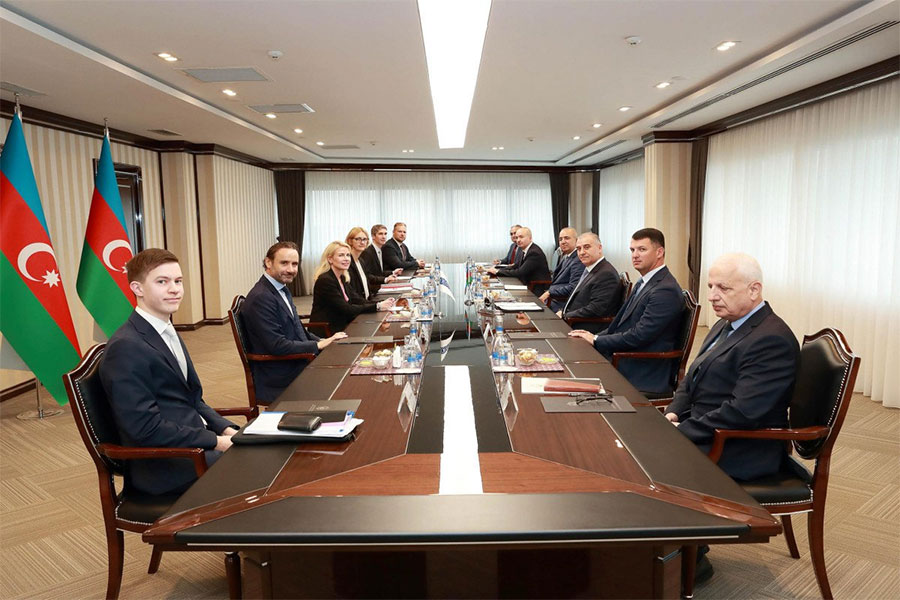 Ադրբեջանի հատուկ ծառայության ղեկավար Ալի Նաղիեւը ԵԱՀԿ Խորհրդարանական վեհաժողովի նախագահ Պիա Կաումայի գլխավորած պատվիրակության հետ հանդիպմանը