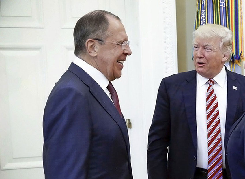 ՌԴ արտգործնախարար Սերգեյ Լավրով, ԱՄՆ նախկին նախագահ Դոնալդ Թրամփ