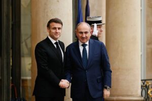 Ֆրանսիայի նախագահ Էմանուել Մակրոն եւ Հայաստանի վարչապետ Նիկոլ Փաշինյան
